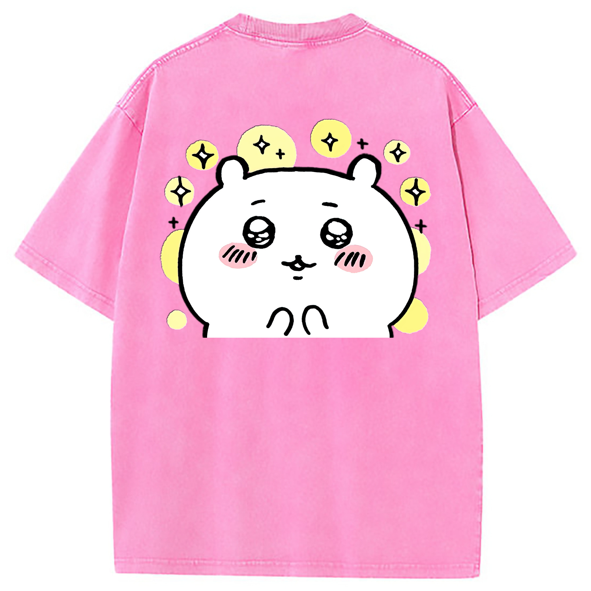 （画像用） ちいかわ ちいかわ Chii-kawa chiikawa 綿100% ヴィンテージ風 半袖Tシャツ（背面プリント）